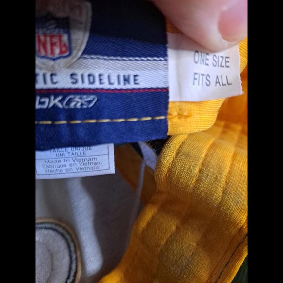 Reebok Green Bay Packers Fitted Hat Baseball Cap Size: OSFA - Picture 10 of 11